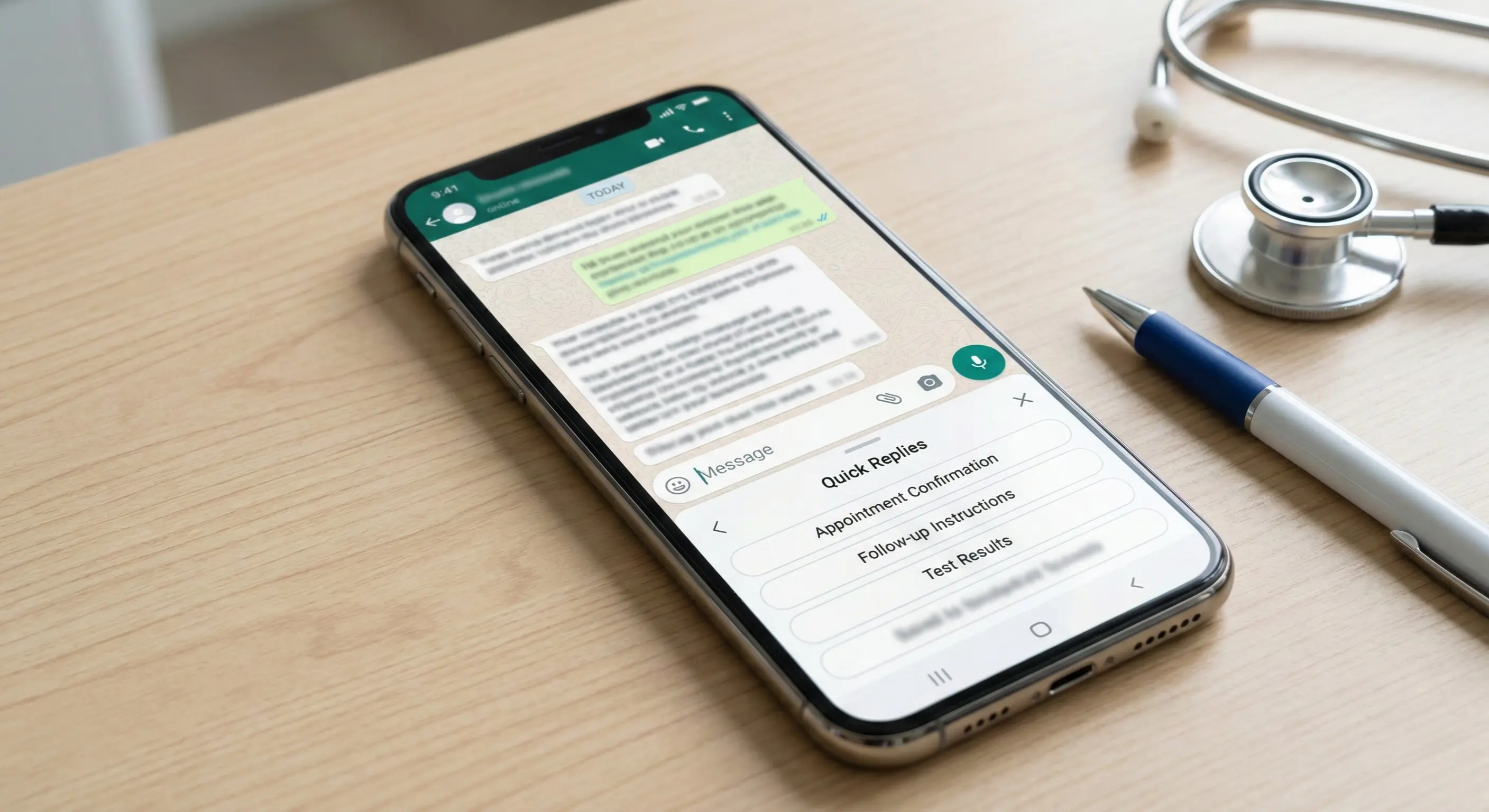 WhatsApp message templates for doctors